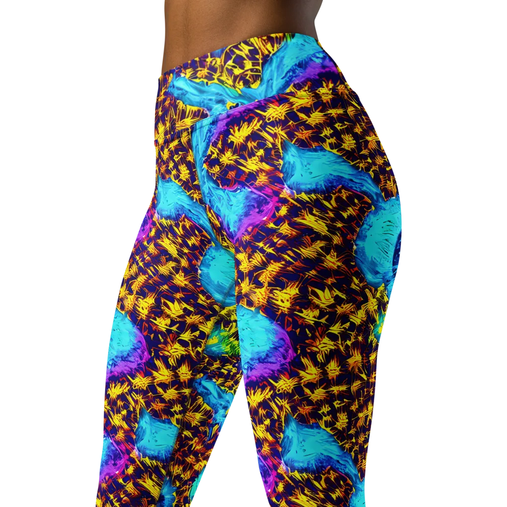 Wildfire Waters on Yoga Leggings — Left Front