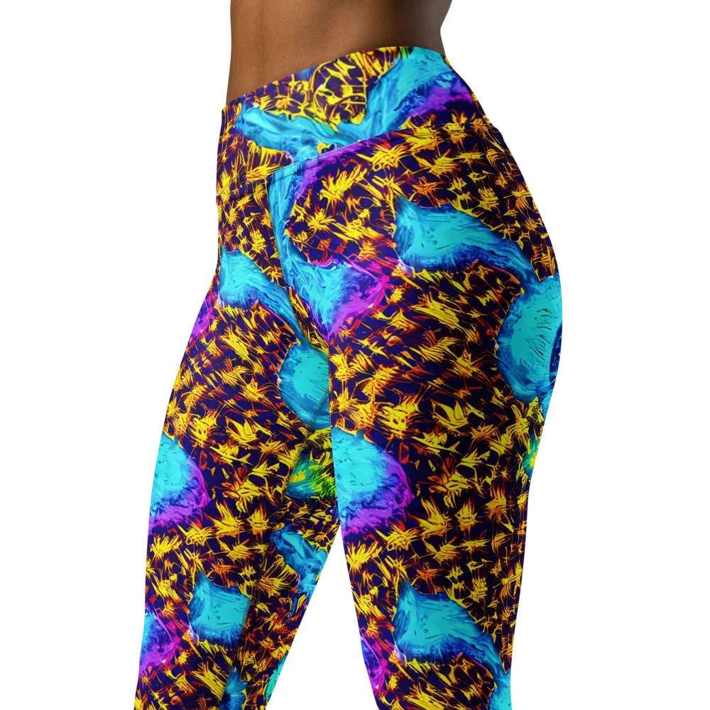 Wildfire Waters on Yoga Leggings — Left Front