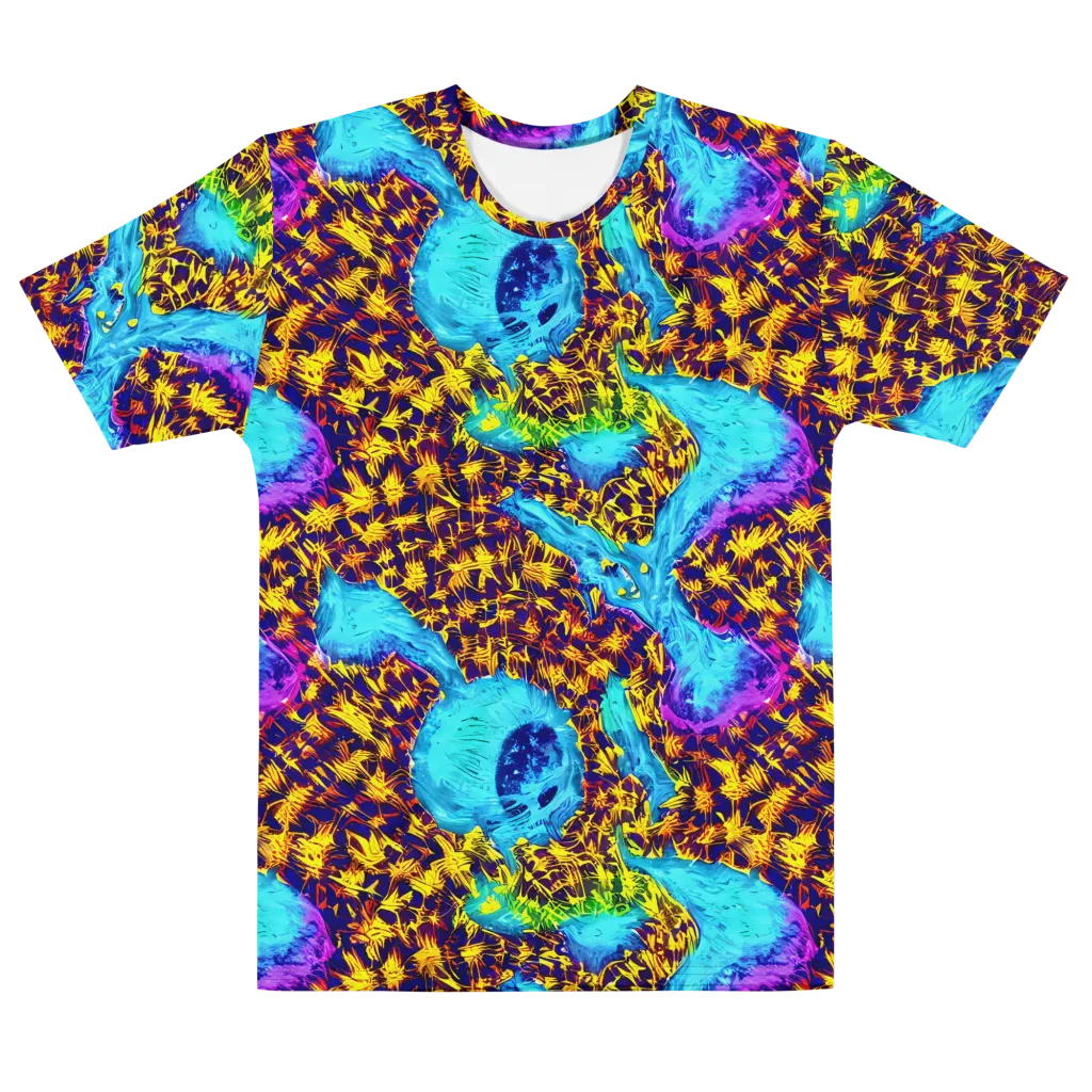 Wildfire Waters on Men's Cotton Crew Neck T-Shirt — Front