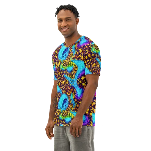 Wildfire Waters on a Men's Cotton Crew Neck T-Shirt