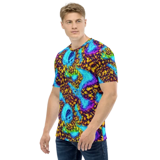 Wildfire Waters on a Men's Crew Neck T-Shirt