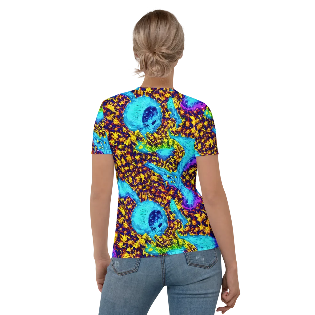 Wildfire Waters on Women's Crew Neck T-Shirt — Back