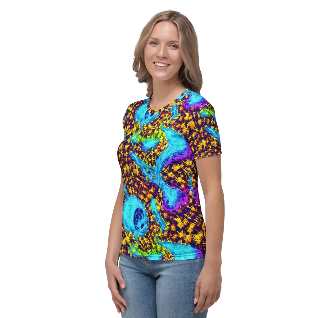 Wildfire Waters on Women's Crew Neck T-Shirt — Left