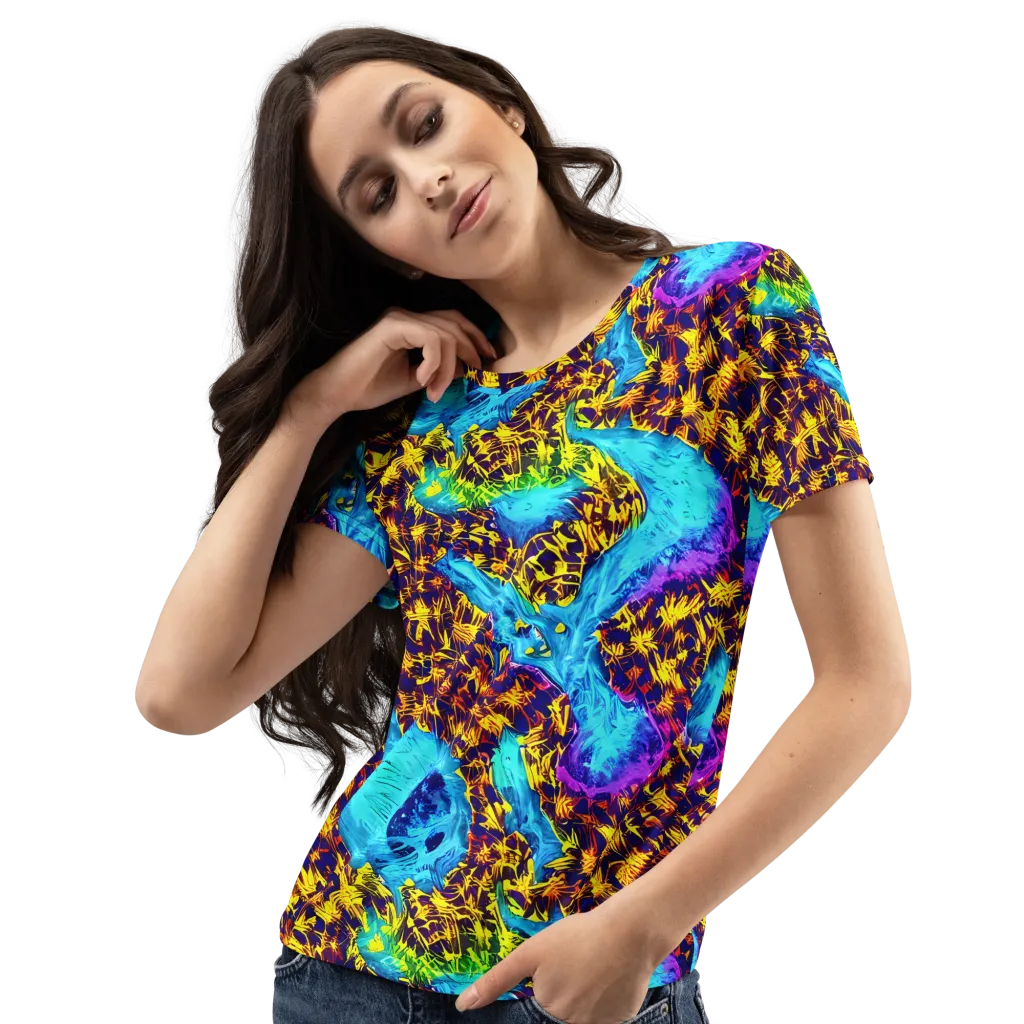 Wildfire Waters on Women's Crew Neck T-Shirt — Left Front