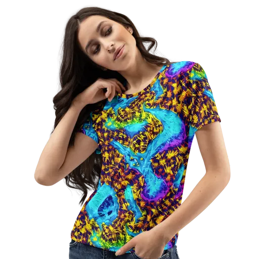 Wildfire Waters on a Women's Crew Neck T-Shirt