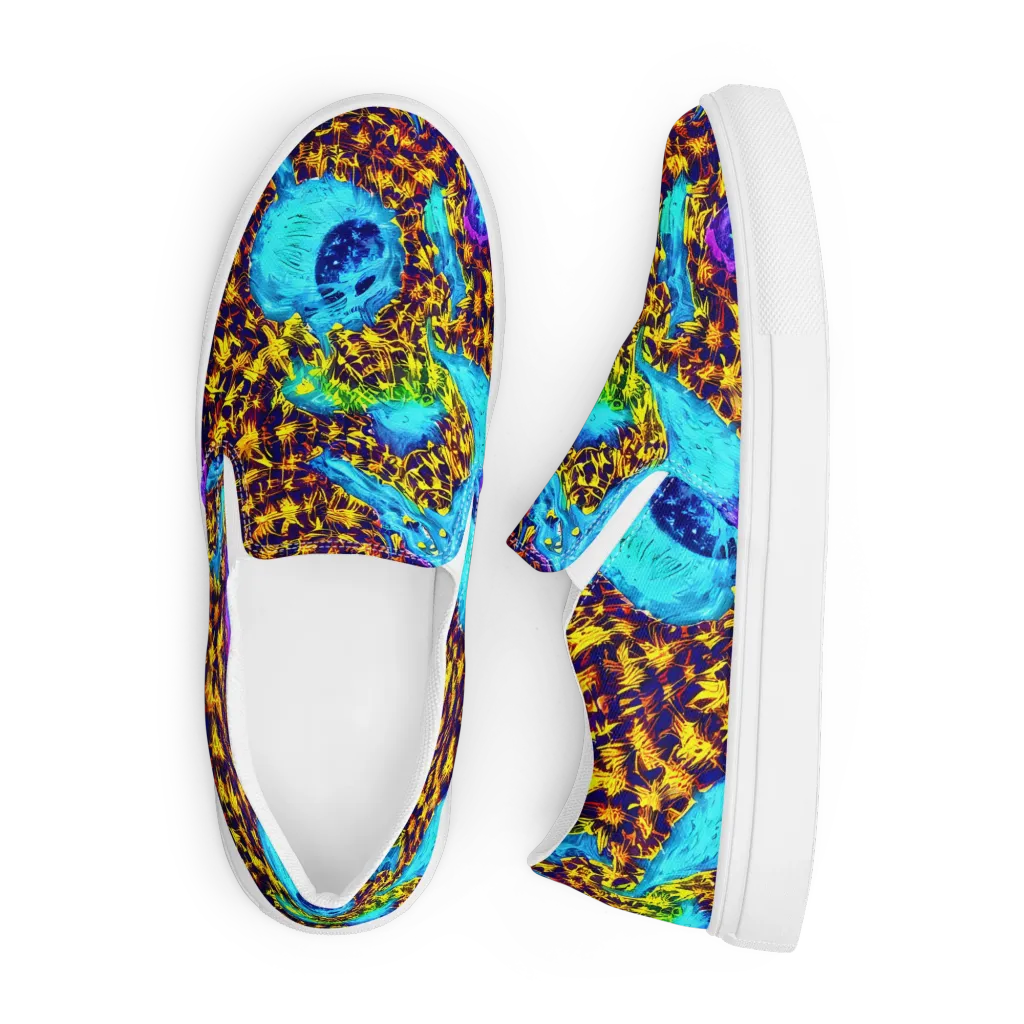 Wildfire Waters on Men's Slip-On Canvas Shoes — Front