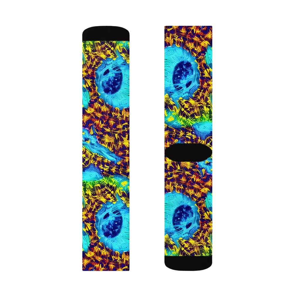 Wildfire Waters on Socks — Right Sock