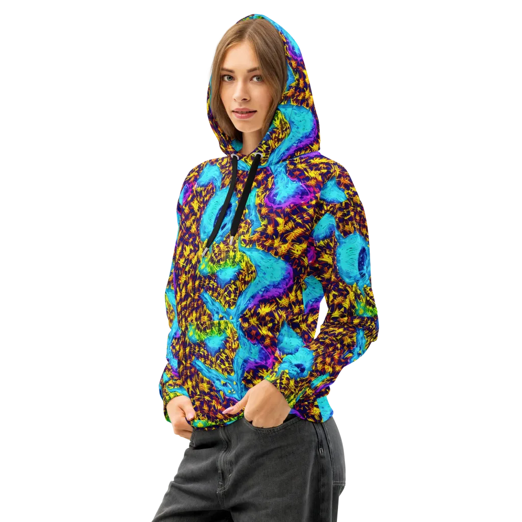 Wildfire Waters on Cotton Hoodie — Left Front