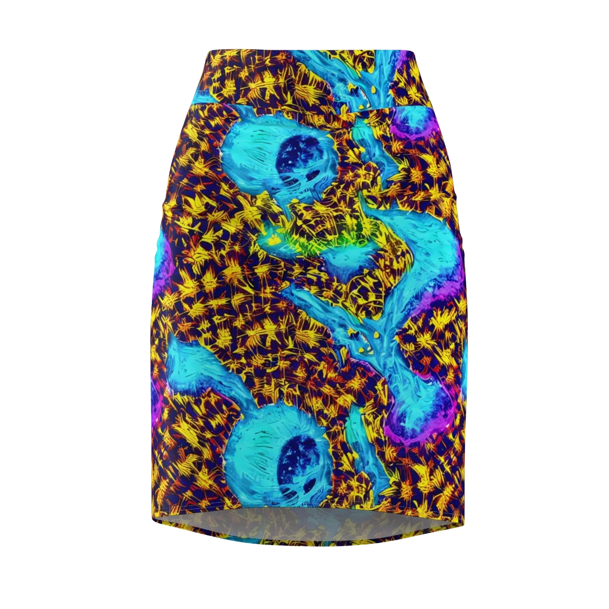 Wildfire Waters on Pencil Skirt — Front
