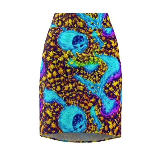 Wildfire Waters on a Pencil Skirt