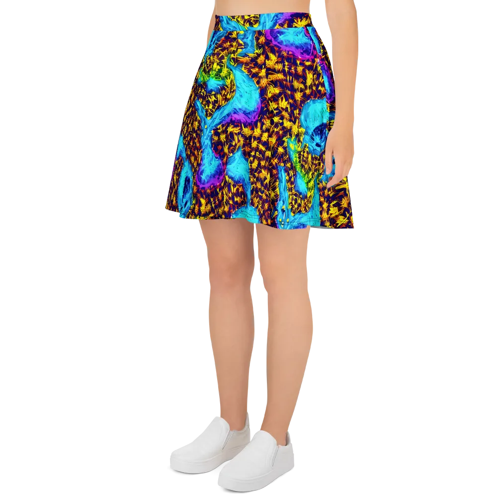 Wildfire Waters on Skater Skirt — Left