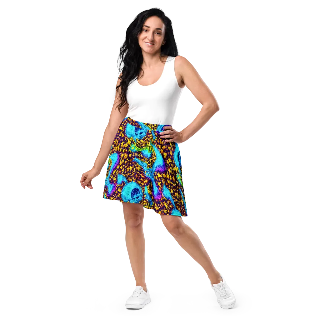Wildfire Waters on Skater Skirt — Front