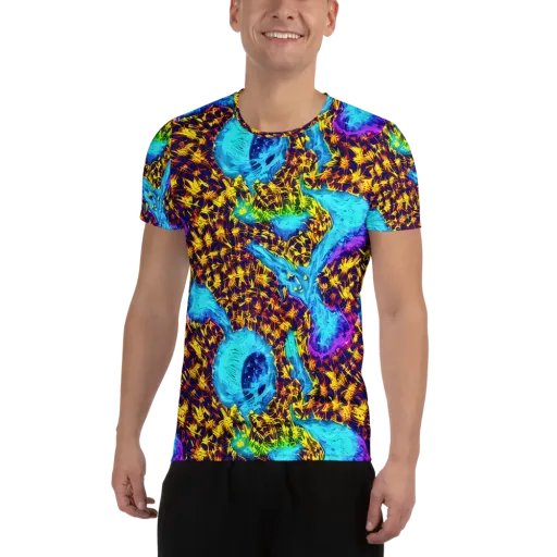 Wildfire Waters on a Men's Athletic T-Shirt