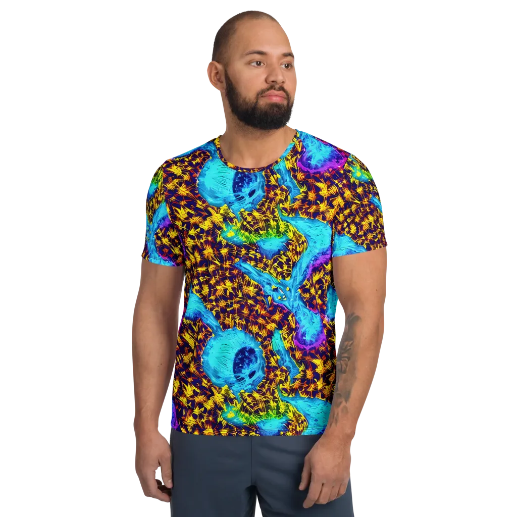 Wildfire Waters on Men's Athletic T-Shirt — Front