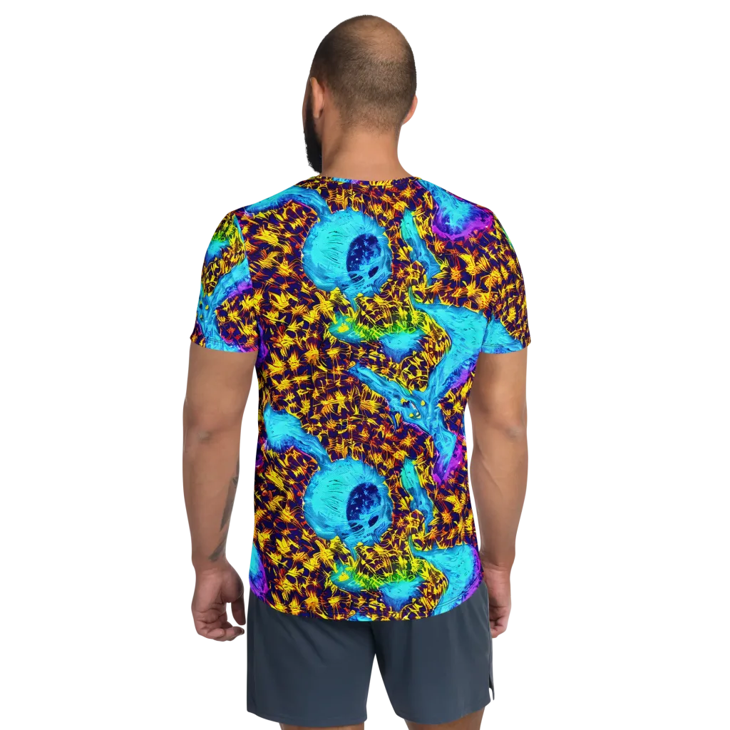 Wildfire Waters on Men's Athletic T-Shirt — Back