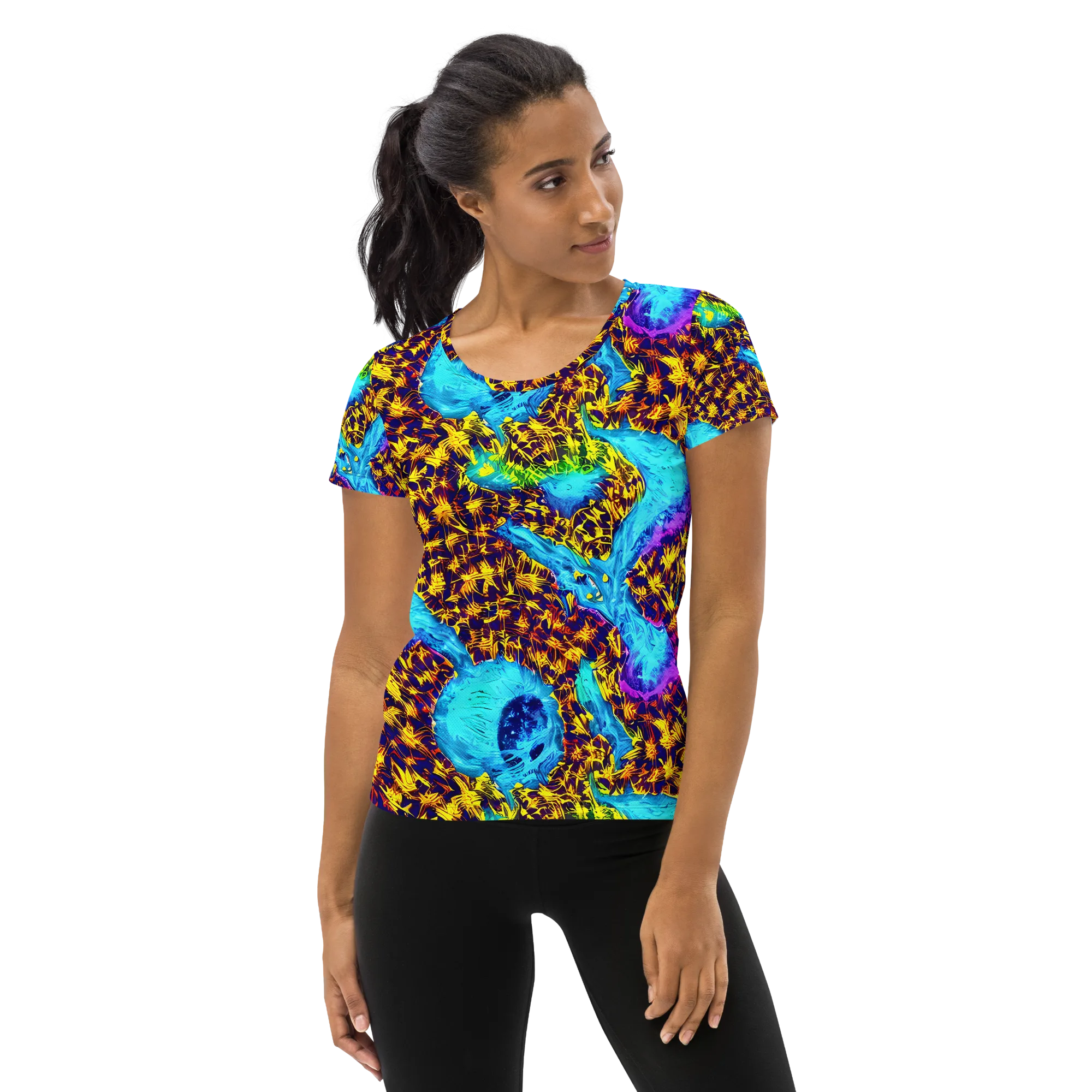 Wildfire Waters on Women's Athletic T-Shirt — Front