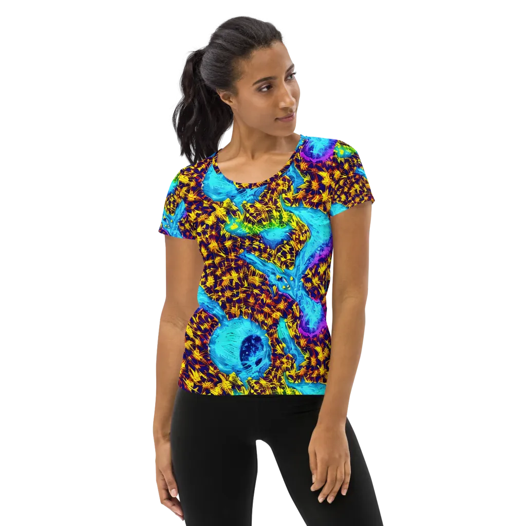 Wildfire Waters on Women's Athletic T-Shirt — Front