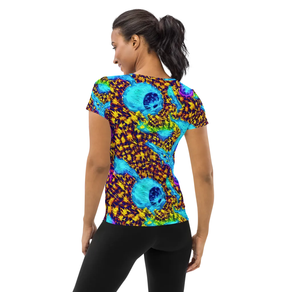 Wildfire Waters on Women's Athletic T-Shirt — Back