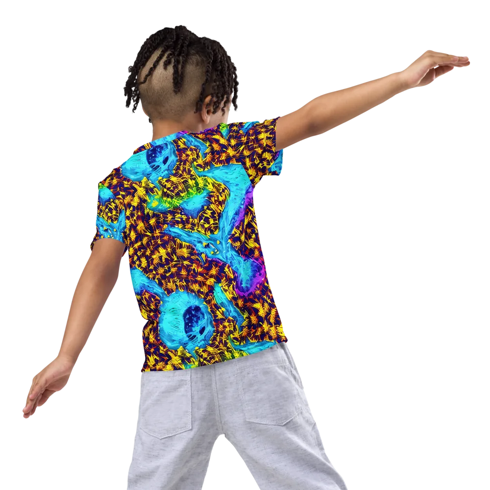 Wildfire Waters on Kids Crew Neck T-Shirt — Back