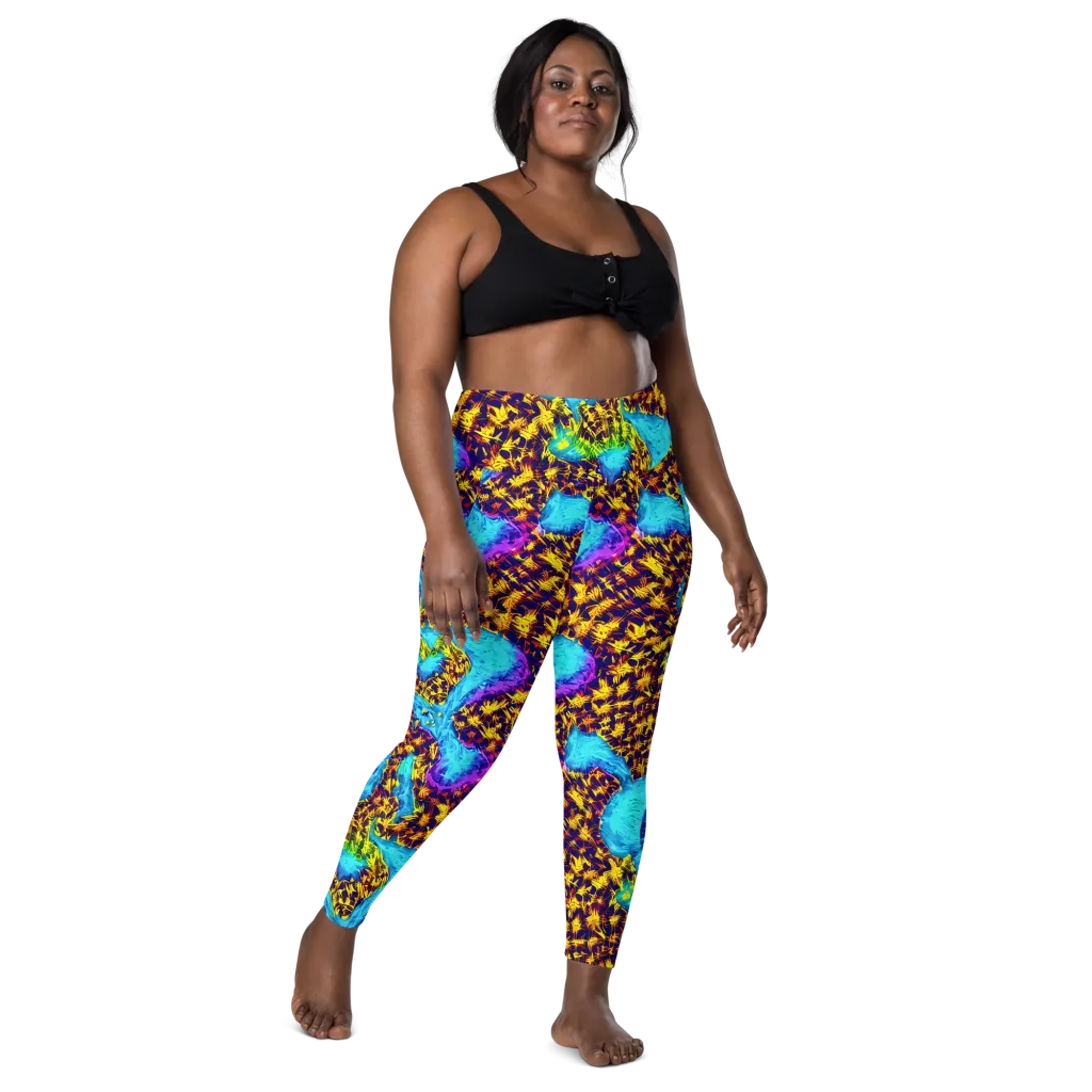 Wildfire Waters on Leggings with Pockets — Front