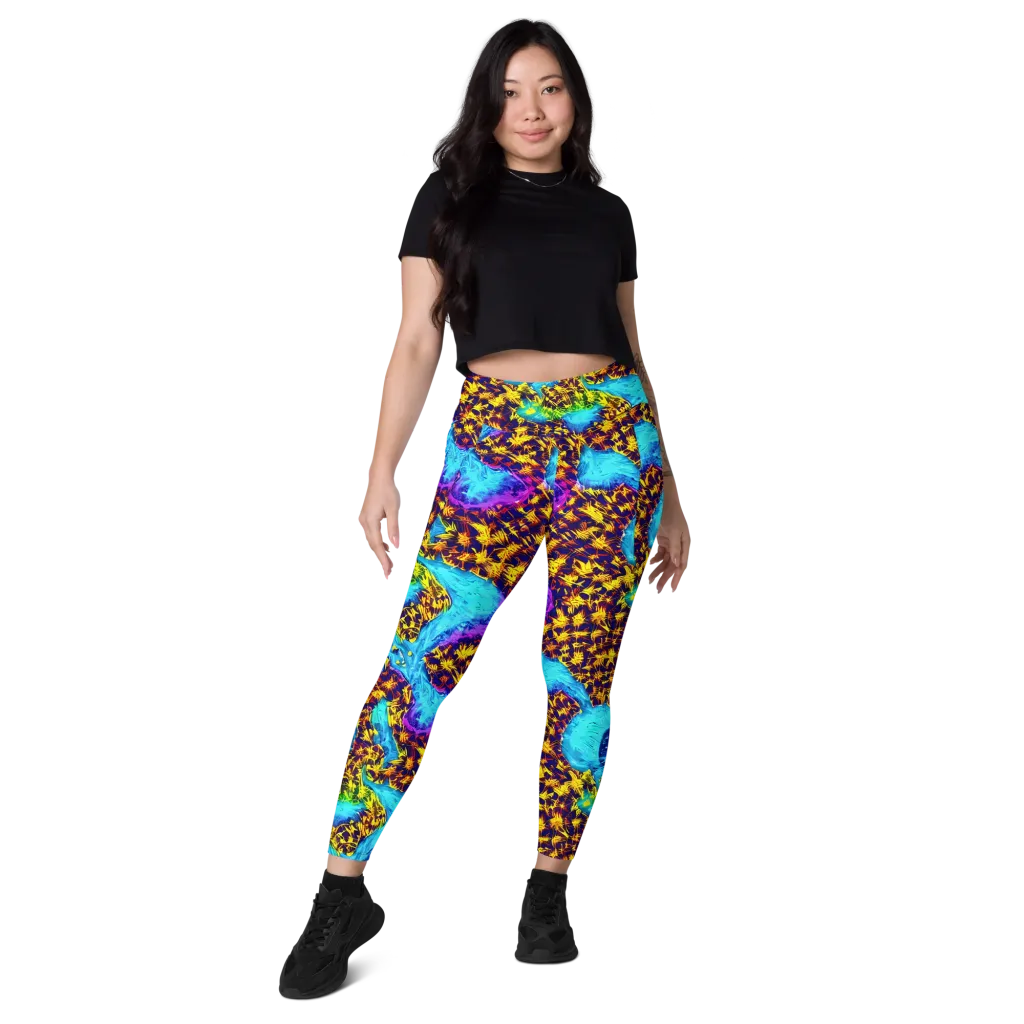 Wildfire Waters on Leggings with Pockets — Front