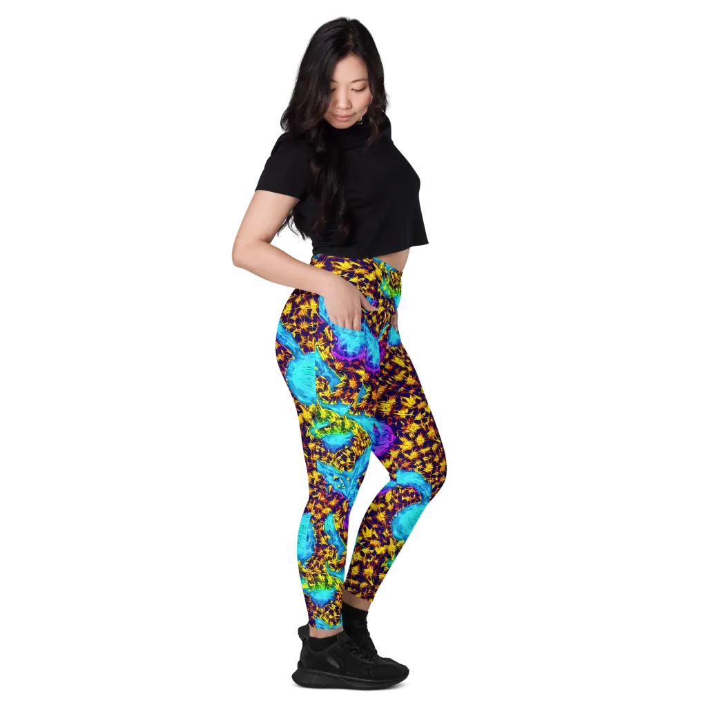 Wildfire Waters on Leggings with Pockets — Right