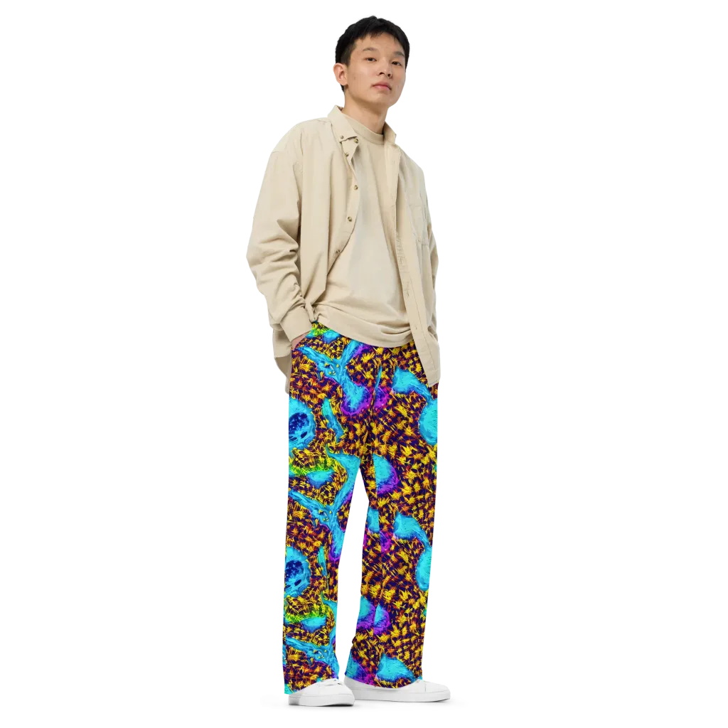 Wildfire Waters on Wide-Leg Pants — Right Front