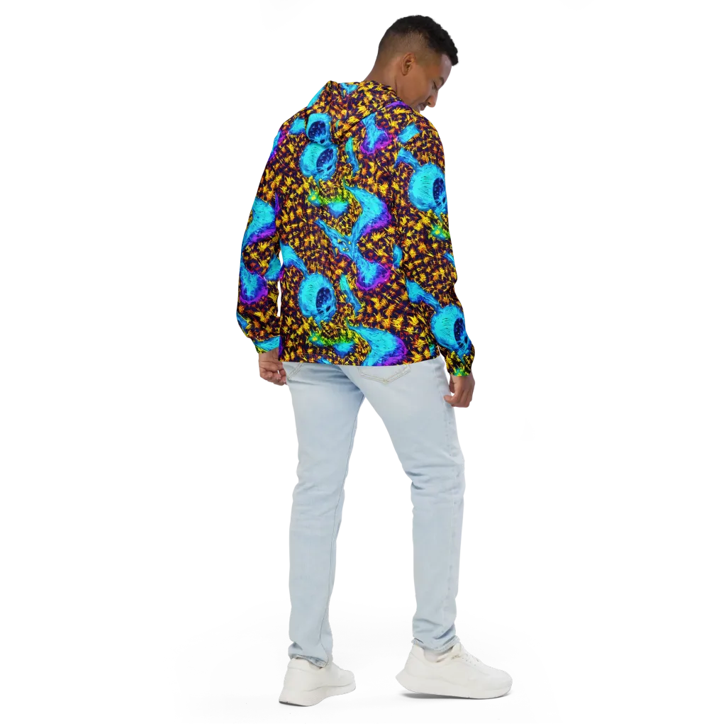 Wildfire Waters on Men's Windbreaker — Back