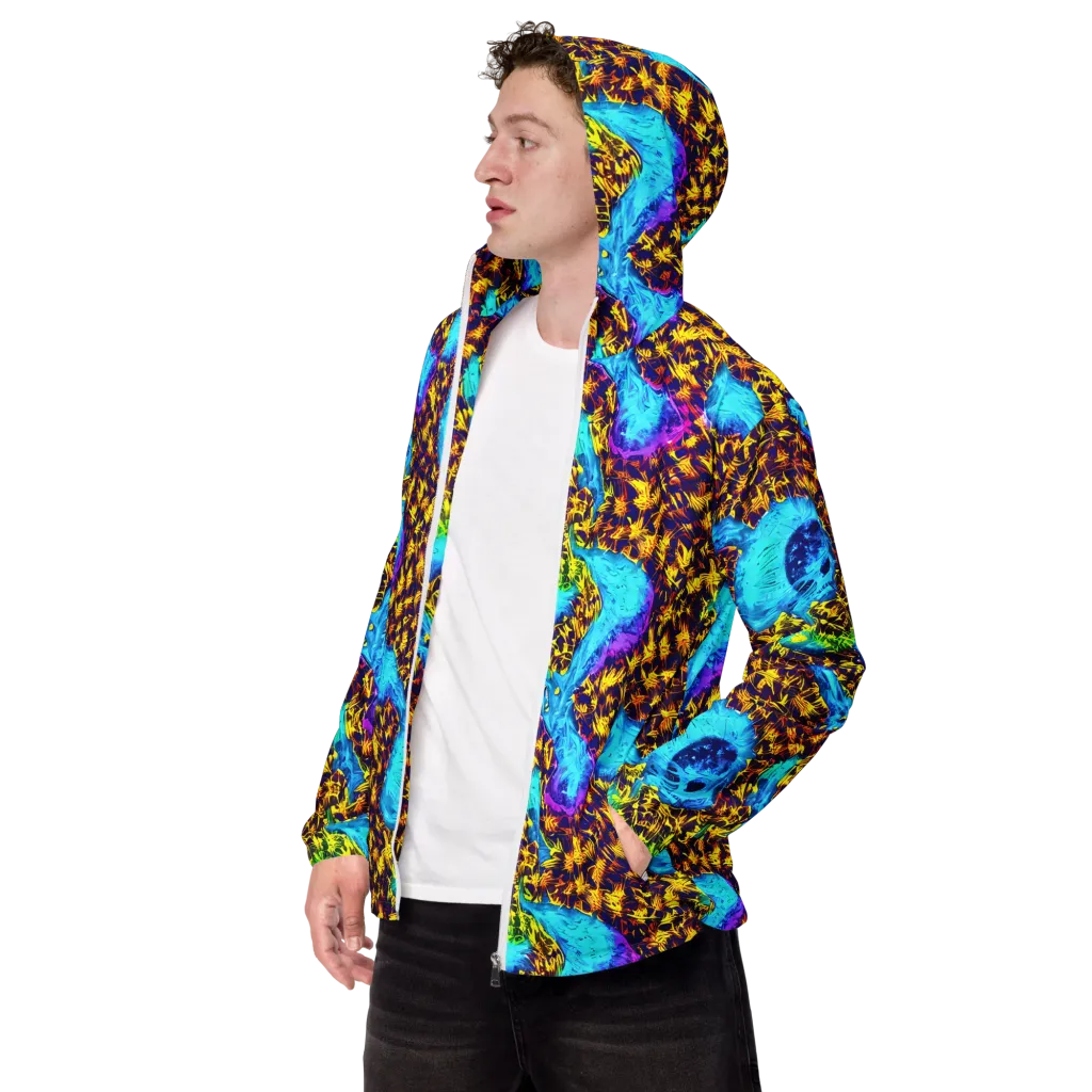 Wildfire Waters on Men's Windbreaker — Left Front