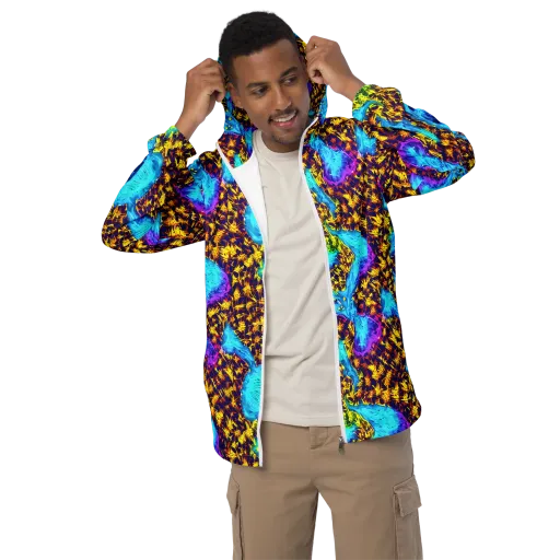 Wildfire Waters on a Men's Windbreaker