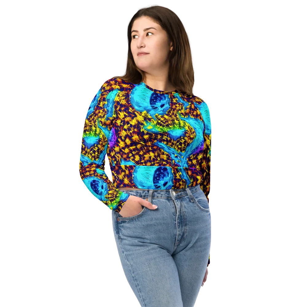 Wildfire Waters on Long Sleeve Crop Top — Front