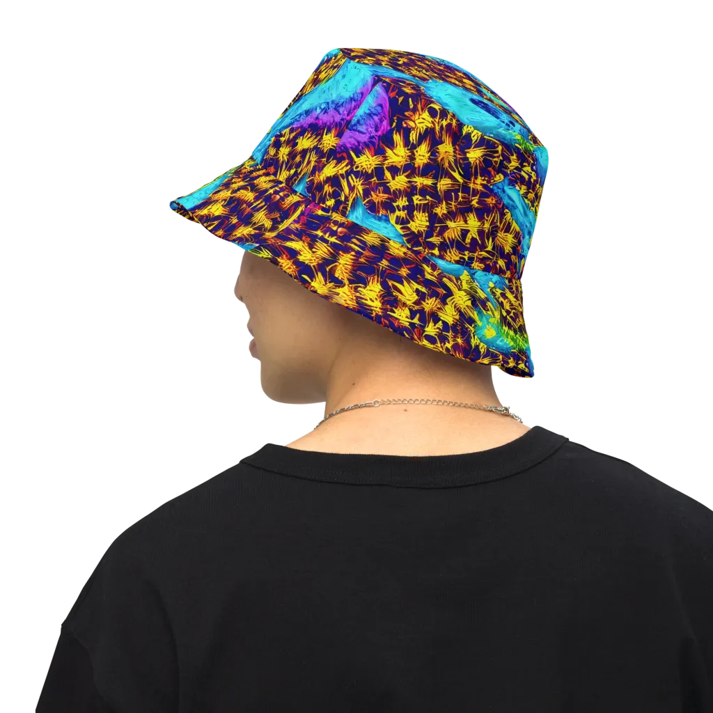 Wildfire Waters on Reversible Bucket Hat — Back Inside