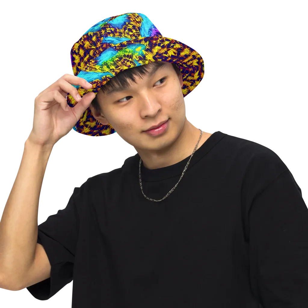 Wildfire Waters on Reversible Bucket Hat — Front Inside