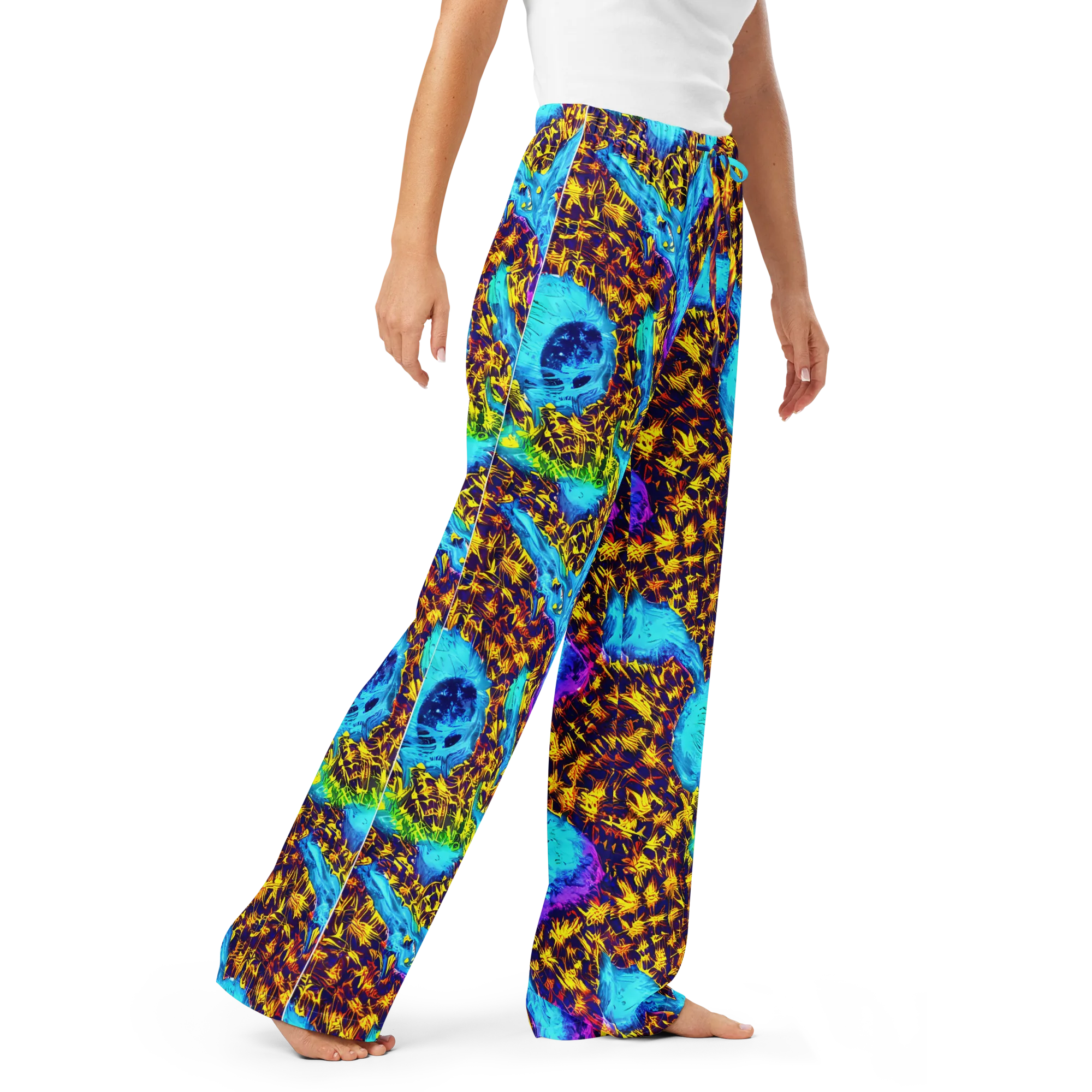Wildfire Waters on Women's Pajama Pants — Right Front