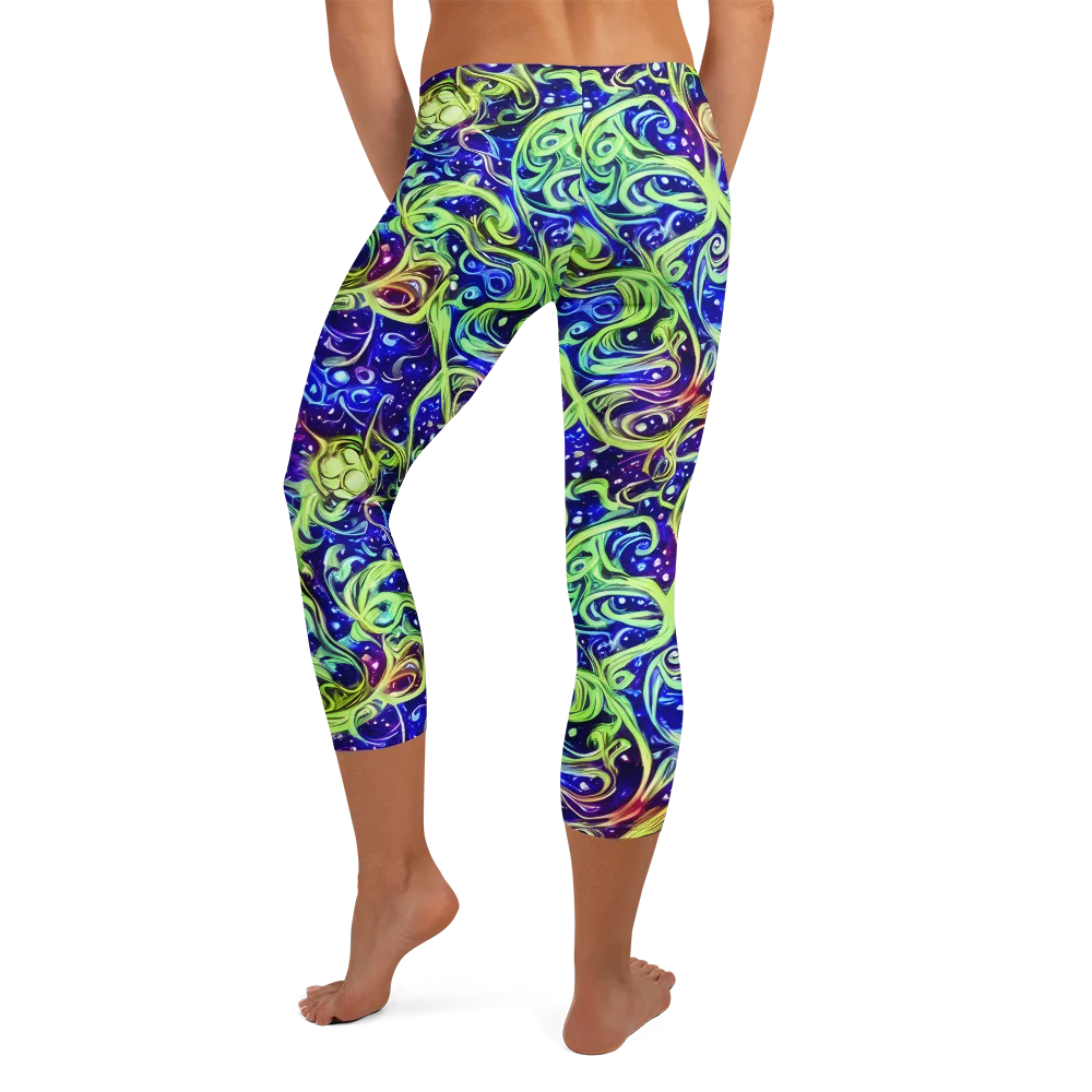 Molten Whirlwind on Capri Leggings — Back