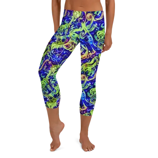 Molten Whirlwind on a Capri Leggings