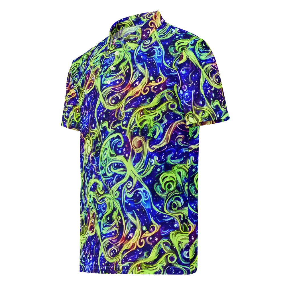 Molten Whirlwind on Men's Slim Fit Polo Shirt — Left Front
