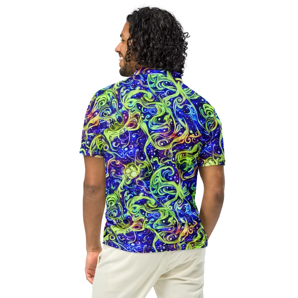 Molten Whirlwind on Men's Slim Fit Polo Shirt — Back