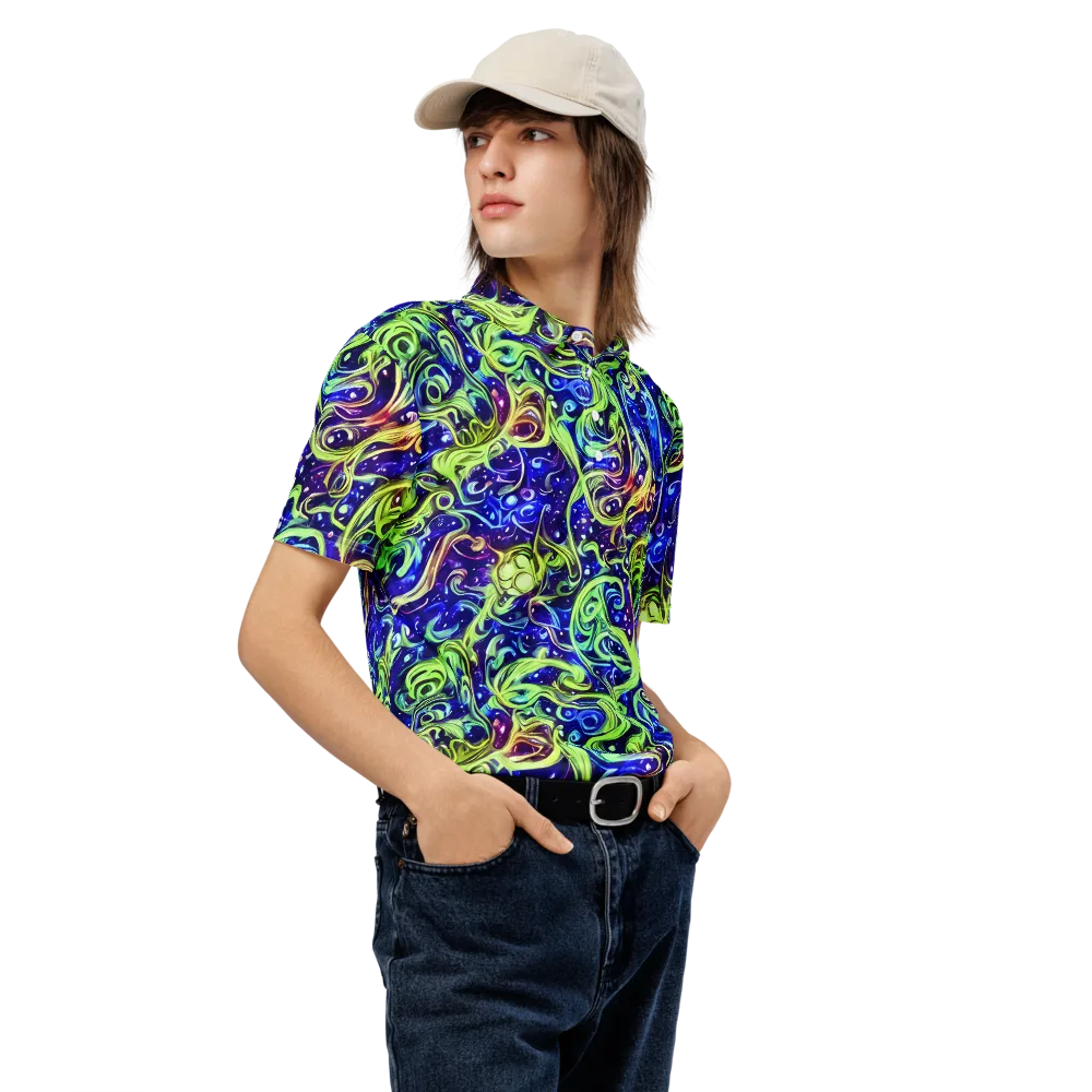 Molten Whirlwind on Men's Slim Fit Polo Shirt — Right Front
