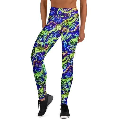 Molten Whirlwind on a Yoga Leggings