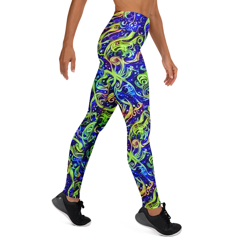 Molten Whirlwind on Yoga Leggings — Right