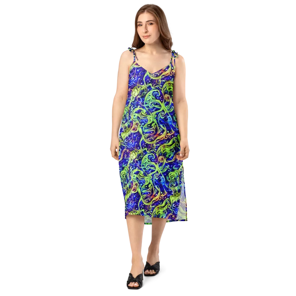 Molten Whirlwind on Slip Dress — Front