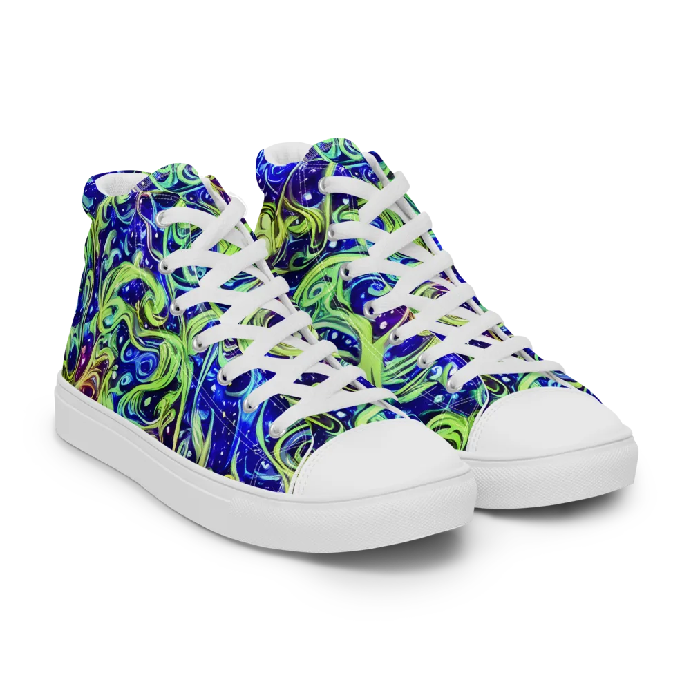 Molten Whirlwind on Men's High Top Canvas Shoes — Right Front