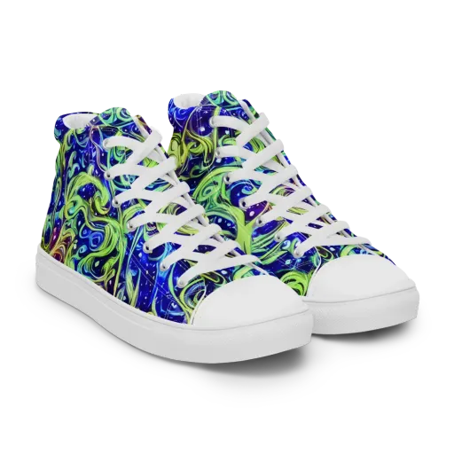 Molten Whirlwind on a Men's High Top Canvas Shoes