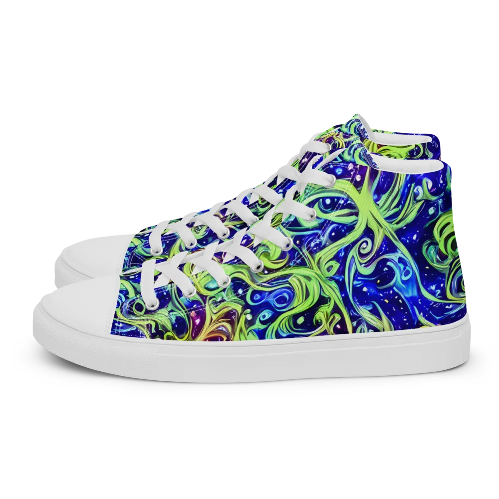Molten Whirlwind on Men's High Top Canvas Shoes — Left