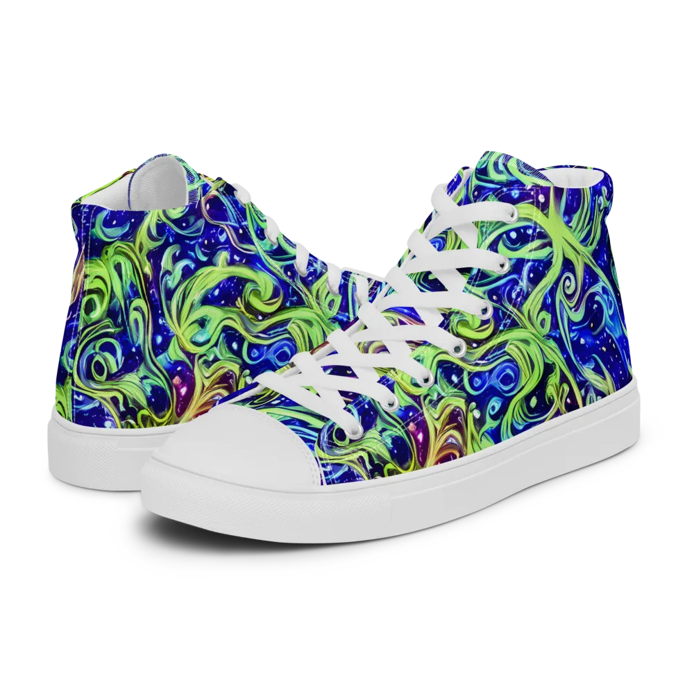 Molten Whirlwind on Men's High Top Canvas Shoes — Left
