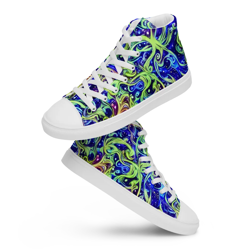 Molten Whirlwind on Men's High Top Canvas Shoes — Front
