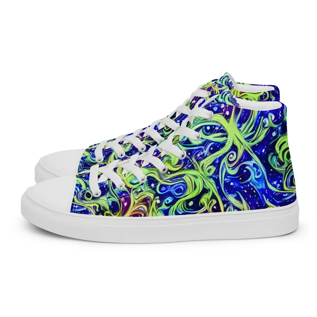 Molten Whirlwind on Women's High Top Canvas Shoes — Left