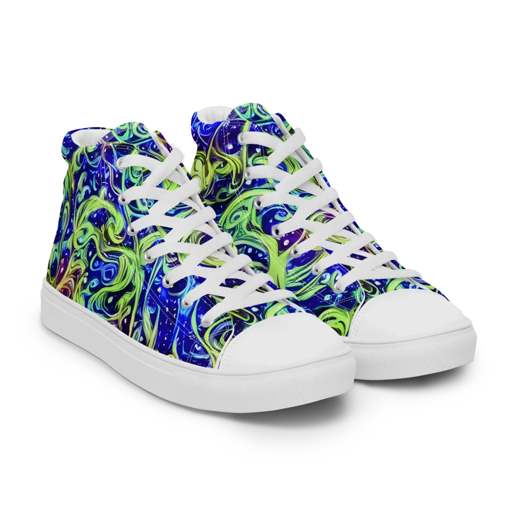 Molten Whirlwind on Women's High Top Canvas Shoes — Right Front
