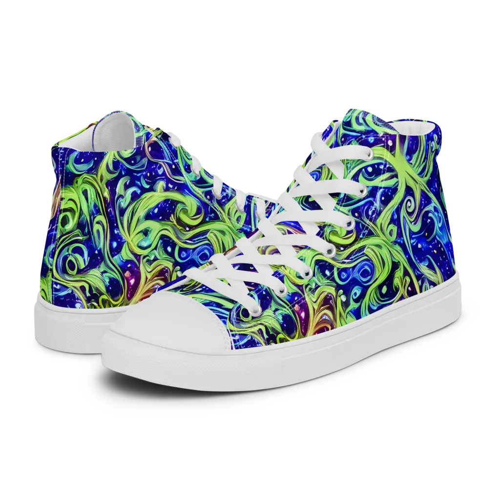 Molten Whirlwind on Women's High Top Canvas Shoes — Left